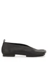 Uma Wang Leather Ballet Flats With An Asymmetric Toe. In Black