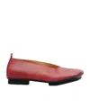 Uma Wang Stone Ballet Leather Ballerina Shoes In Red