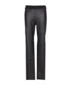 Uma Wang Stretch Leather Trousers Seam Detailing In Black
