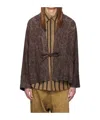 Uma Wang Strap Long-sleeved Casual Jacket In Brown