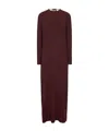 Uma Wang Stretch Jersey Dea Long Dress In Brown
