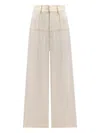 Uma Wang Striped Pino Trousers In Neutral