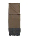 Uma Wang Striped Pleated Scarf In Brown