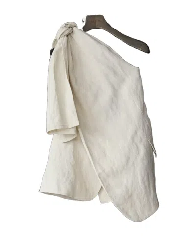 Uma Wang Kaeen Jacket In Viscose And Linen In White
