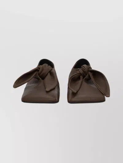 Uma Wang Stylish Lace-up Shoes Bow Detail In Brown