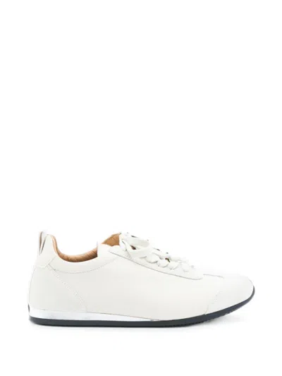 Uma Wang Suede-panelled Lace-up Sneakers In White