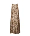 Uma Wang 'anaya' Multicolor Dress With Thin Straps And All-over Floral Print In Nude