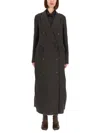 Uma Wang Swan Coat In Black