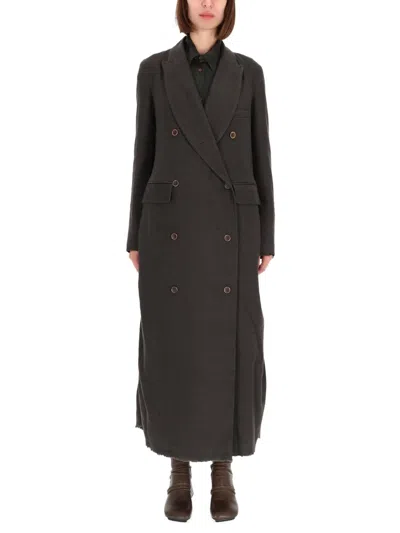 Uma Wang Swan Coat In Black