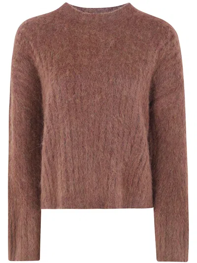 Uma Wang Sweater Crewneck "fluffy Wool" In Yellow