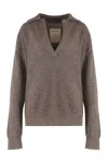 Uma Wang Sweater In Knit With V-neck. In Multi