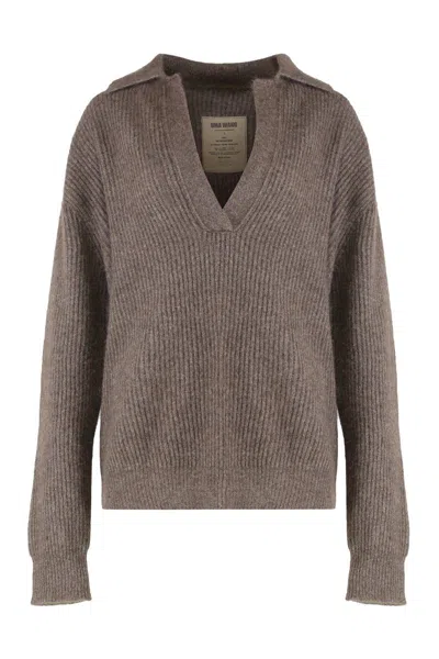Uma Wang Sweater In Knit With V-neck. In Multi