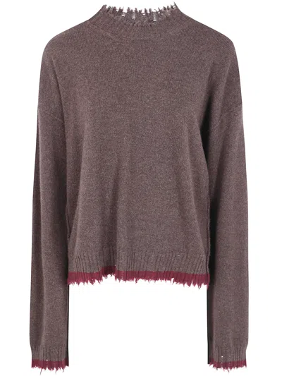 Uma Wang Sweater Long Sleeves "plain Ws" In Brown