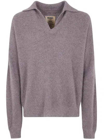 Uma Wang Sweater Long Sleeves "raccoon" In Neutral