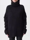 Uma Wang Ribbed Turtleneck Sweater In Black