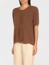 Uma Wang Ribbed Crewneck Knitwear Fringes