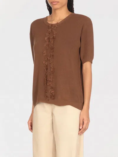 UMA WANG SWEATER UMA WANG WOMAN COLOR BROWN,H01328032
