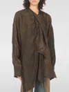 Uma Wang Draped Blouse In Braun