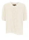 Uma Wang Sweater With Fringes In Metallic