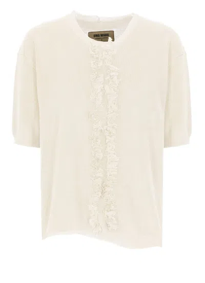 Uma Wang Sweater With Fringes In Metallic