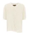 Uma Wang Sweater With Fringes In Offwhite