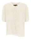 Uma Wang Sweater With Fringes In Beige