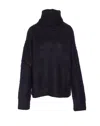 Uma Wang High-neck Long-sleeve Sweater In Blue