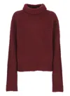 Uma Wang High Neck Top In Red