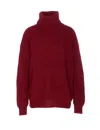 Uma Wang High Neck Turtleneck Knitwear Relaxed Fit In Burgundy