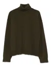Uma Wang High Neck Top Woman Military Green In Green