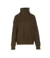 Uma Wang Cozy High Neck Long Sleeve Knitwear In Green