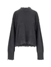 Uma Wang Distressed Cashmere Jumper In Grey