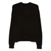 Uma Wang Ribbed Crew-neck Sweater In Black