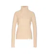 Uma Wang High Neck Turtleneck Knitwear With Distressed Ribbed Texture In Neutral