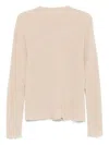 Uma Wang Ribbed Frayed-trims Sweater In Neutral