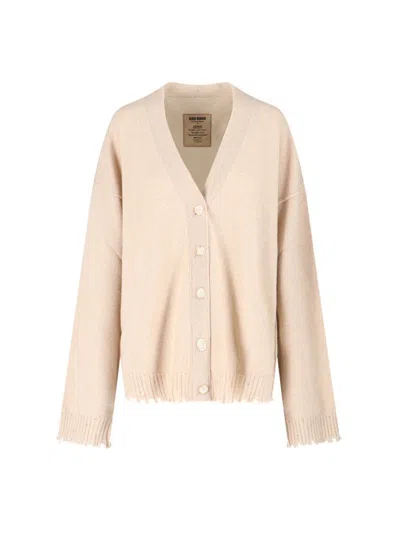 Uma Wang Destroyed Details Cardigan In Neutral