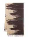 Uma Wang Fringed Abstract Pattern Scarf In Brown