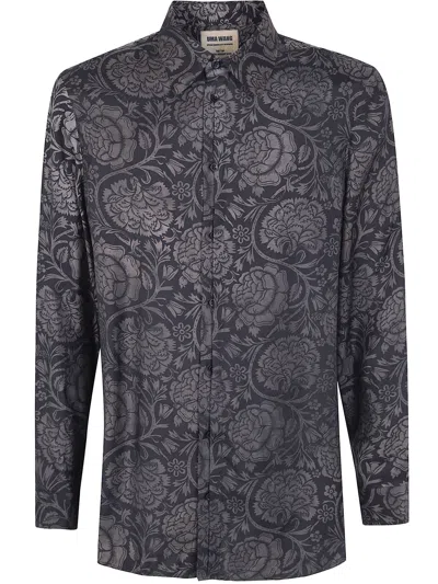 Uma Wang Camicia Tab In Viscosa E Cupro In Multi