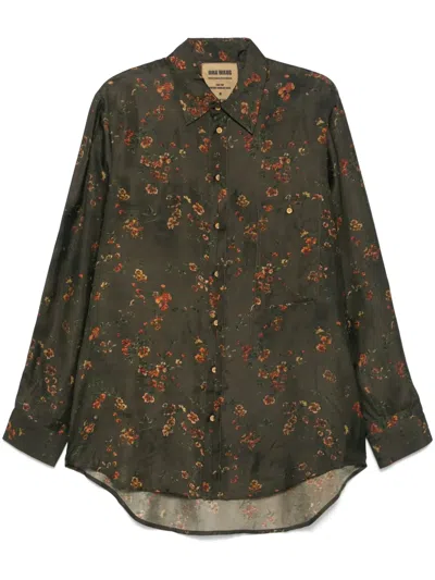 Uma Wang Tab Shirt In Brown