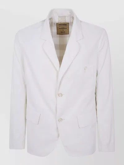 Uma Wang Tailored Comiso Suit Jacket Notch Lapel In White