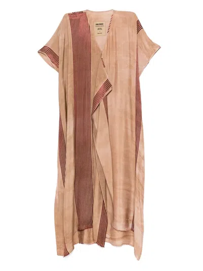 Uma Wang Takla Midi Dress In Brown
