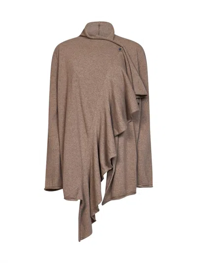 Uma Wang Tan Cashmere Knit Rouges Cardigan In Brown