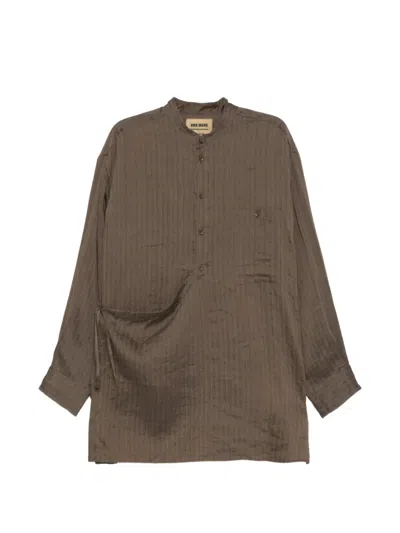 Uma Wang Tapestry Shirt In Brown