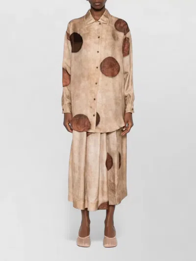 Uma Wang Teays Knit Top Long Sleeves Polka Dots In Neutral