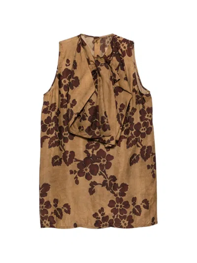 Uma Wang Teet Printed Top In Gray