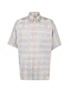 Uma Wang Teorya Gorlitz Check Short Sleeve Shirt In Multi