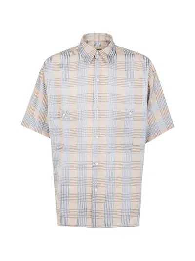 Uma Wang Teorya Gorlitz Check Short Sleeve Shirt In Multi