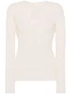 Uma Wang Teresa Round Neck Long Sleeves By  In White