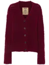 Uma Wang Textured-finish Cardigan In Red