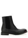 Uma Wang Textured Leather Ankle Boot In Black